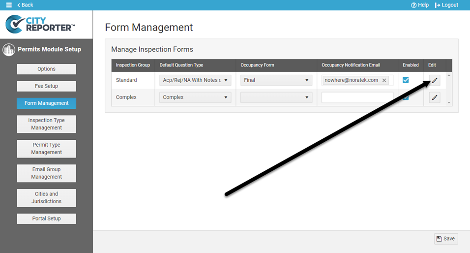 Create categories for permit forms