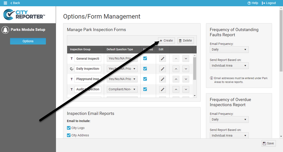 Create groups for forms