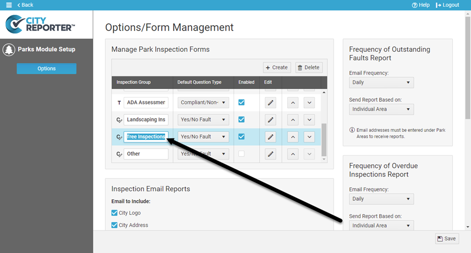 Create groups for forms