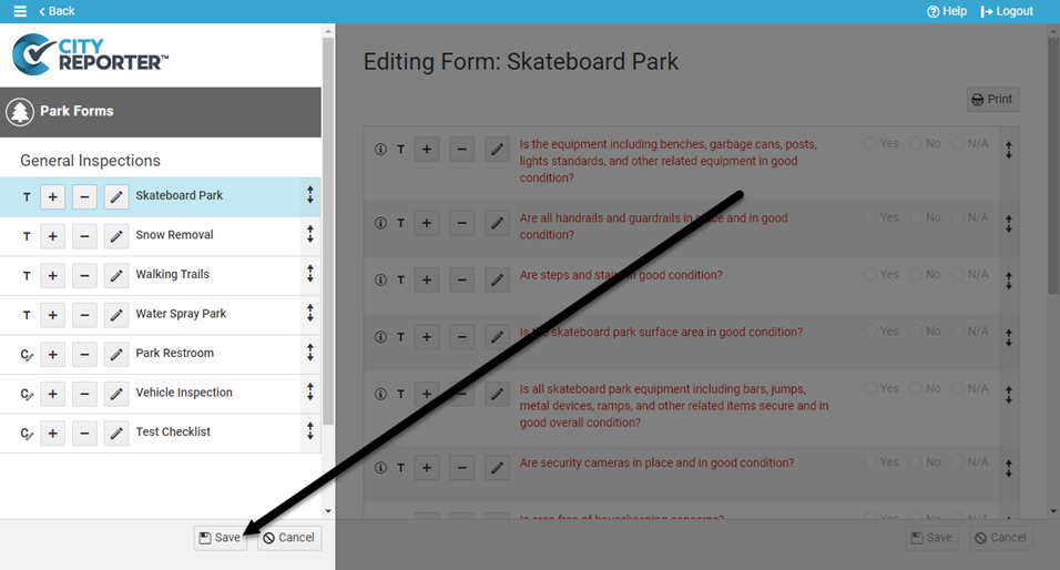 Move form between groups