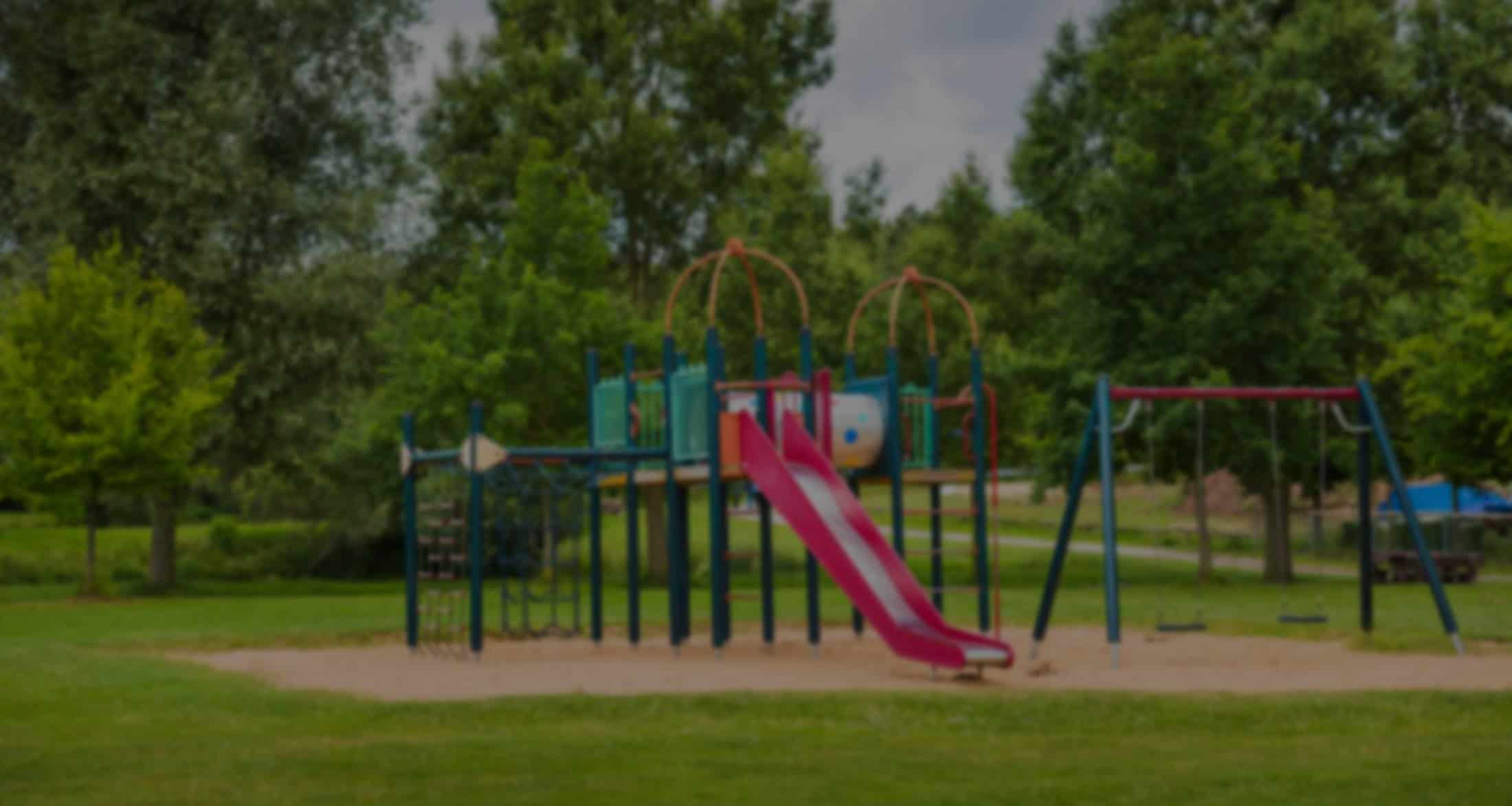 A playground that has been inspected using maintenance software