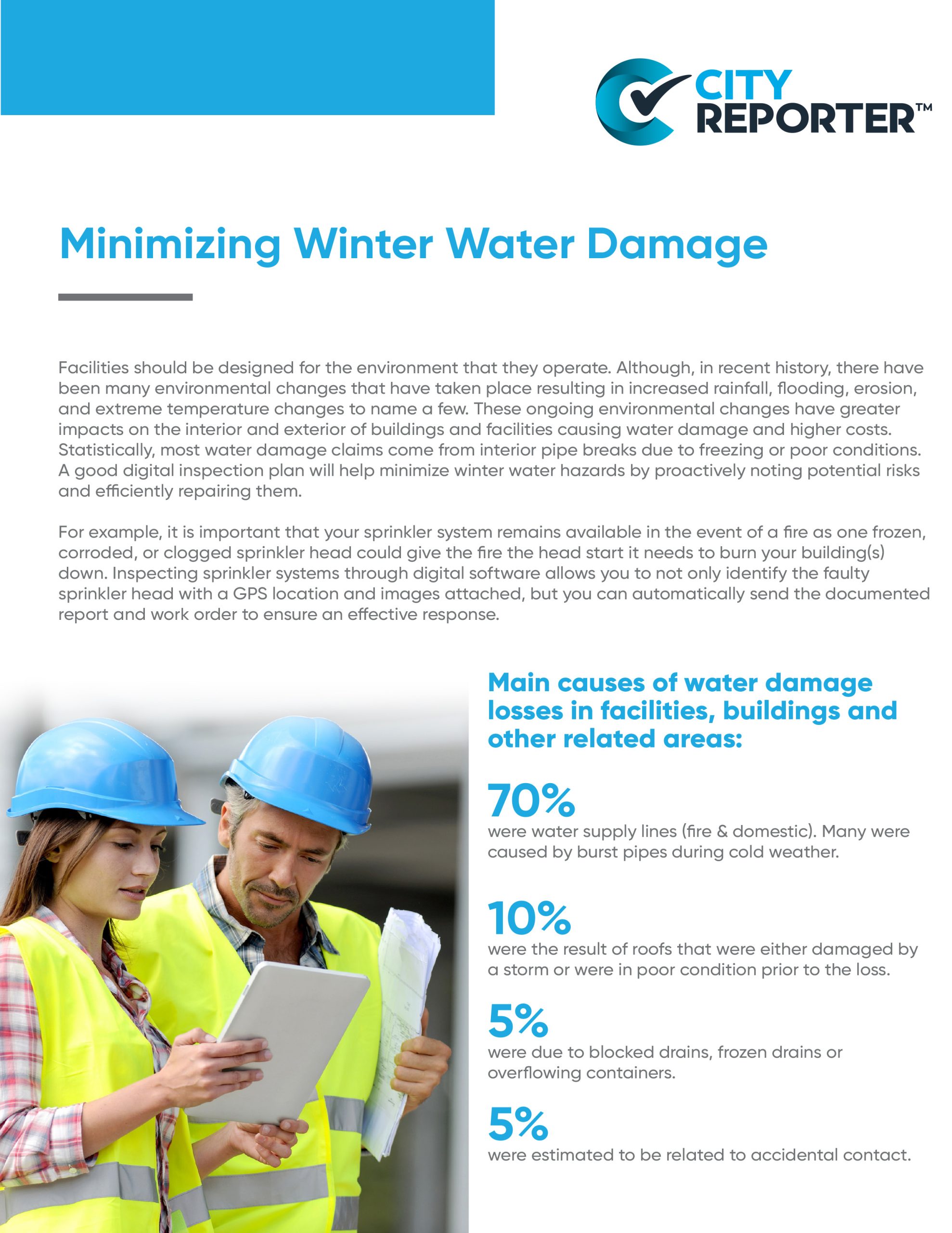 The first page of CityReporter's document - Minimizing Winter water Damage