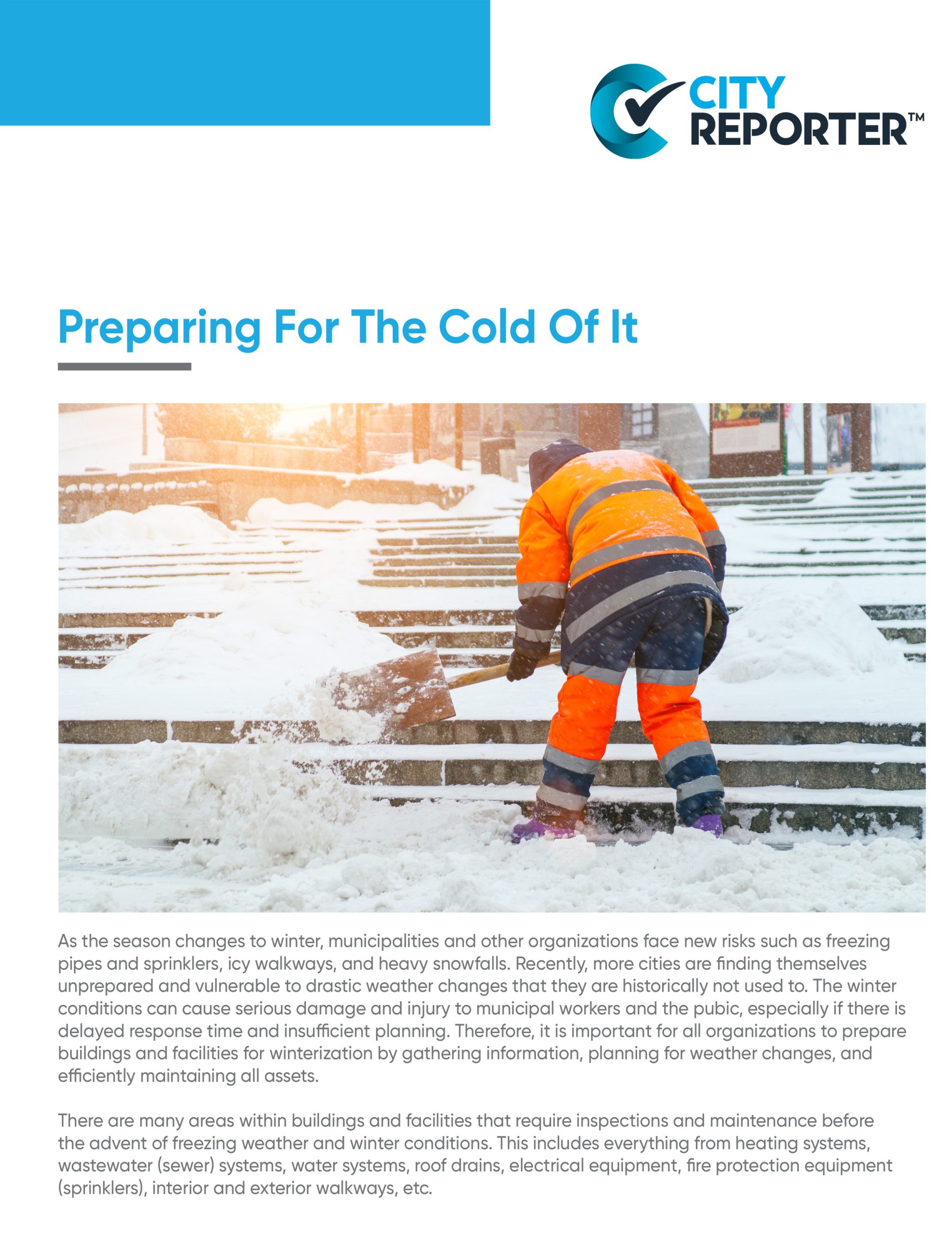 The first page of CityReporter's document - Preparing for the Cold of it