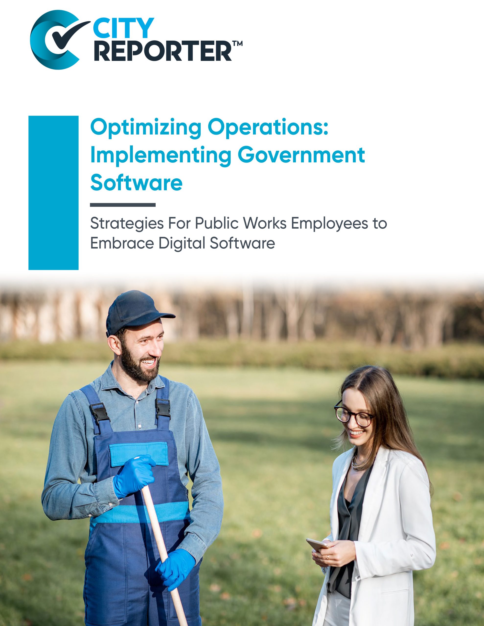 The first page of CityReporter's document - Strategies for Public Works Employees to Embrace Digital Software