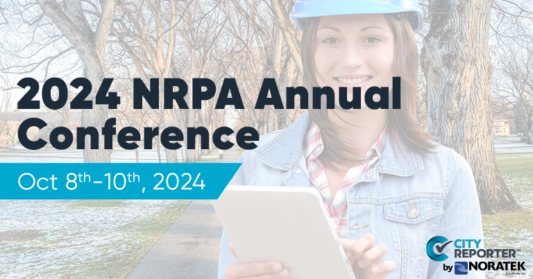 An announcment that CityReporter is attending the "2024 NRPA Annual Conference"