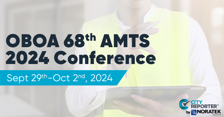 An announcment that CityReporter is attending the "OBOA 68th AMTS 2024 Conference"