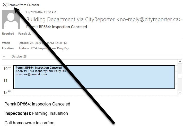 Schedule permit inspection